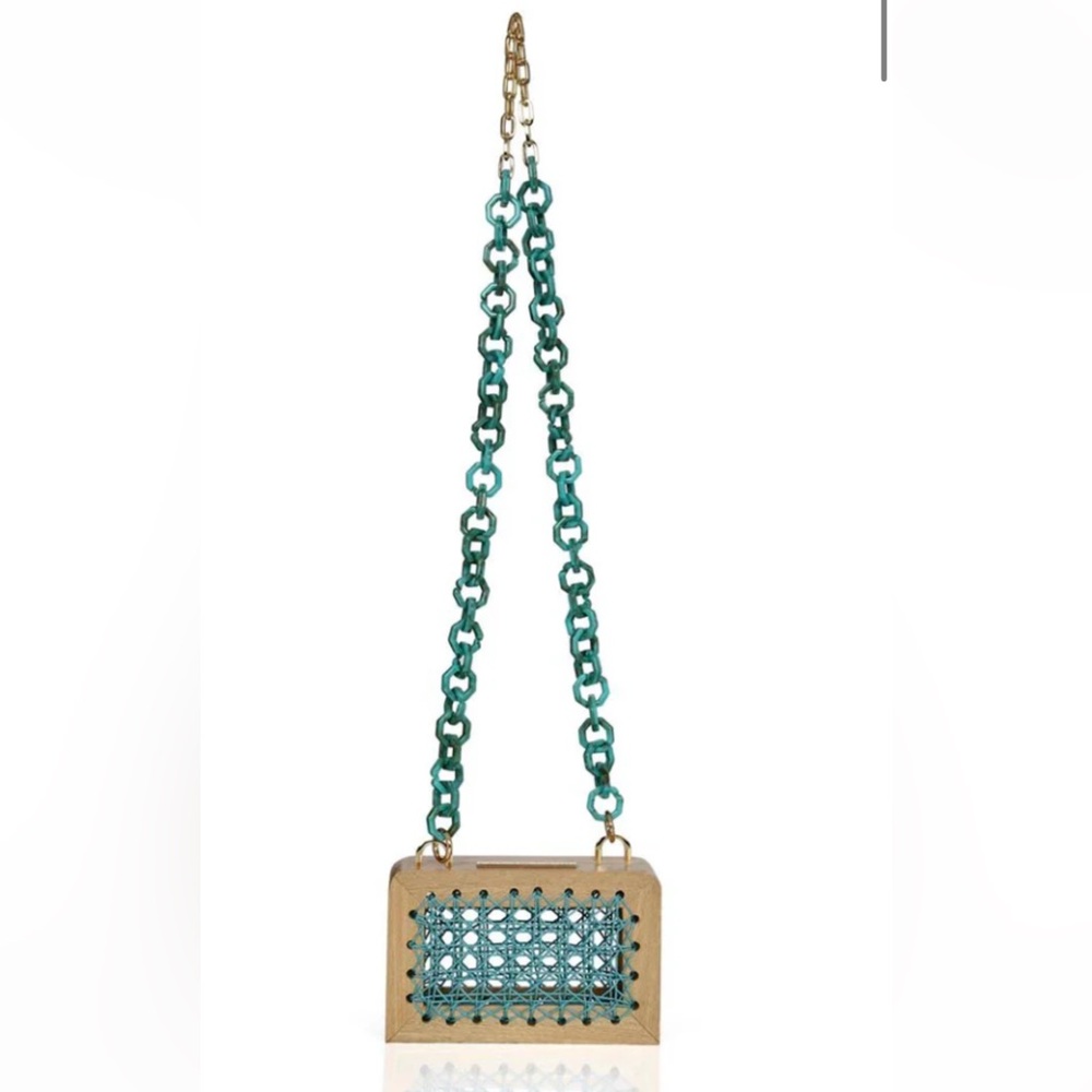 Michelle Daccarett Milli Prism Natural Acqua Shoulder Bag